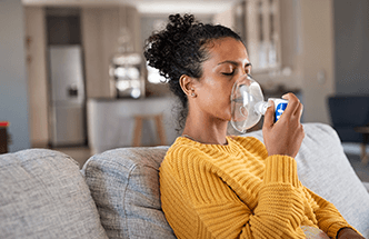 Patient Taking Nebulizer